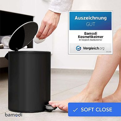 Stainless Steel Rubbish Waste Trash Can with Removable Inner Bucket