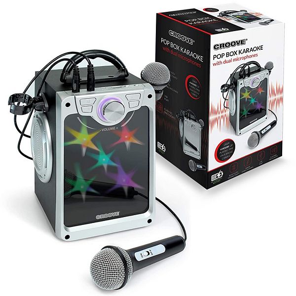 Kids Karaoke Machine with 2 Microphones Bluetooth AUX USB Connectivity