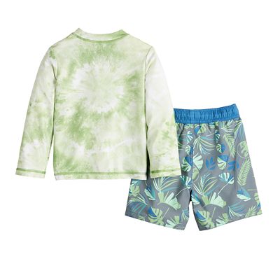 Toddler Boy Jurassic Park 2-pc. Rash Guard and Swim Trunks Swimsuit Set