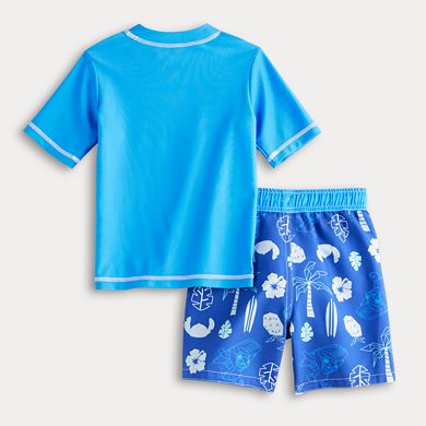 Toddler Boy Stitch 2-pc. Rash Guard and Swim Trunks Swimsuit Set