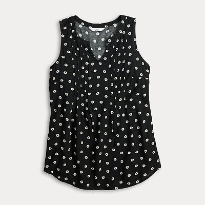 Outlet Dotted Sleeveless Shell Top - Size 4