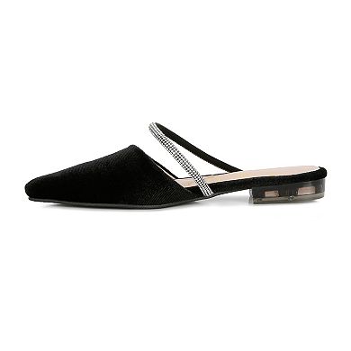 London Rag Laren Diamante Women's Mules