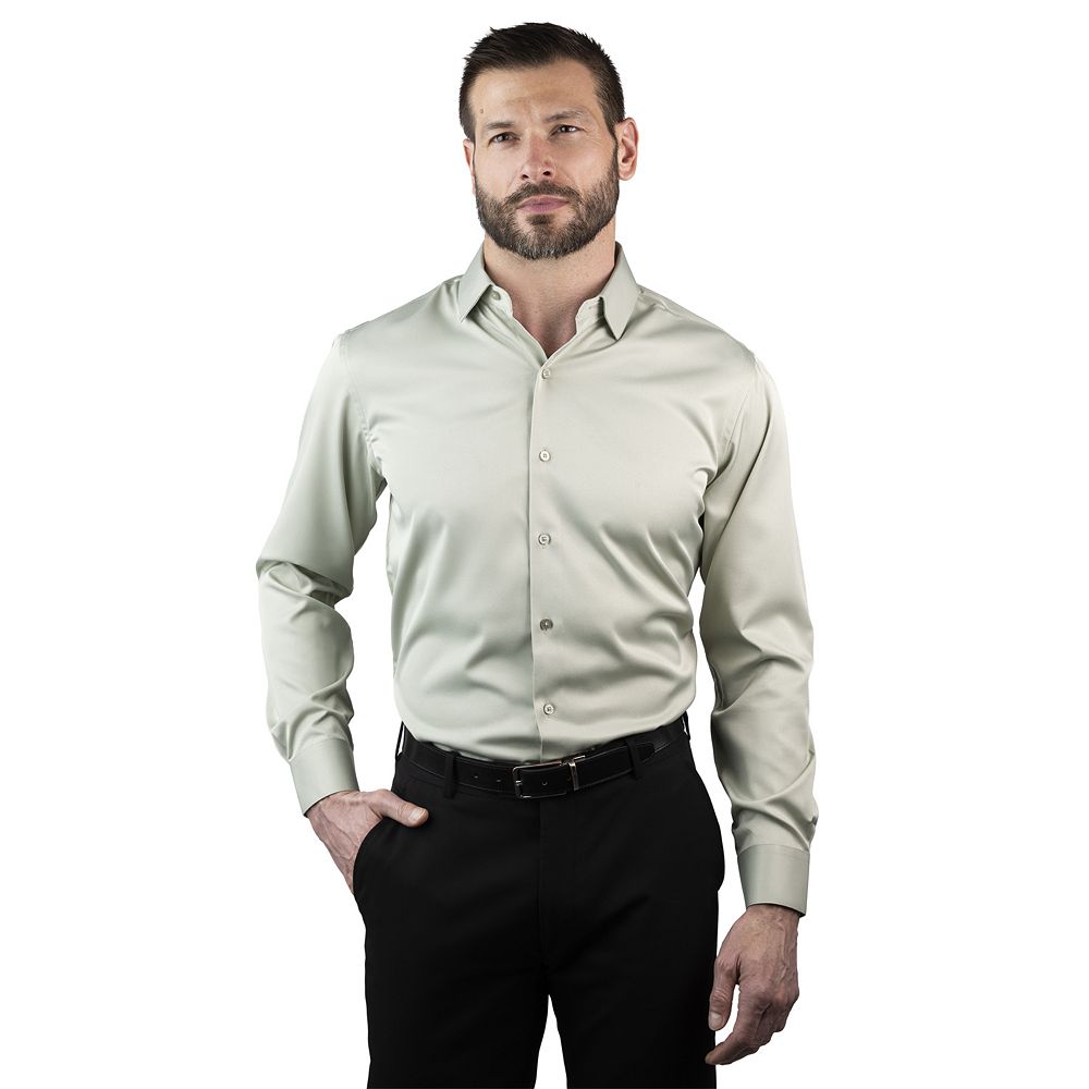 fitted lace wedding dress Geoffrey Beene Men's Dress Shirt Regular Fit Sateen Textured Stripe,  Grappa, 16