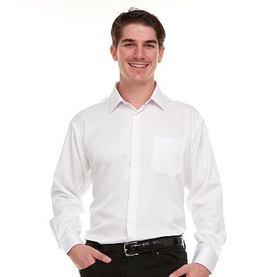 club room slim fit dress shirt Club Room Mens Slim-Fit Pinpoint Dress Shirt 17 1/2 34/35/ White main image 0