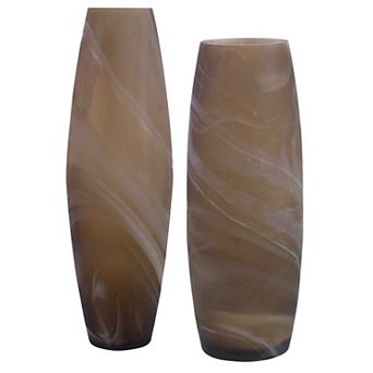 Delicate Swirl Vases 2 pc Set