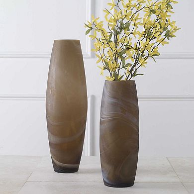 Uttermost Delicate Swirl Vases 2-piece Set