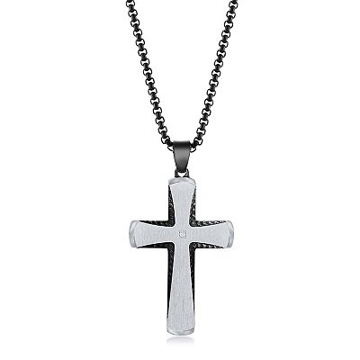 SupplieR Melt Cross Necklace シルバー LOFITOR Sterling Silver Cross Necklace for Men Women 18K Gold