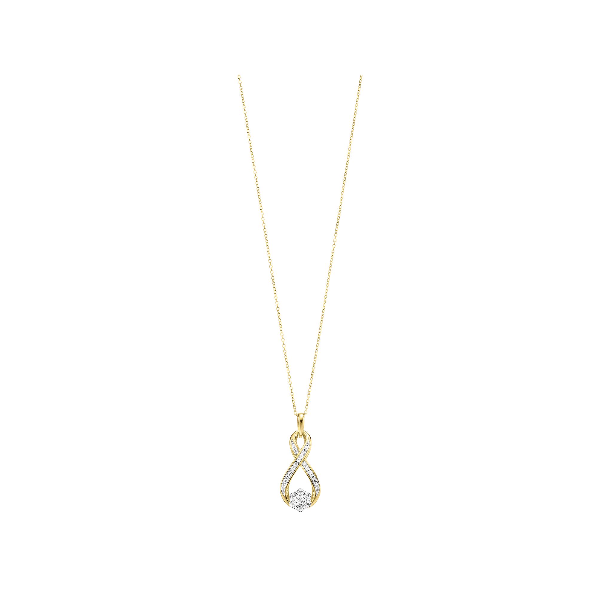 Diamond Brilliance 1/4 Carat T.W. Lab-Created Diamond Flower Pendant Neckl
