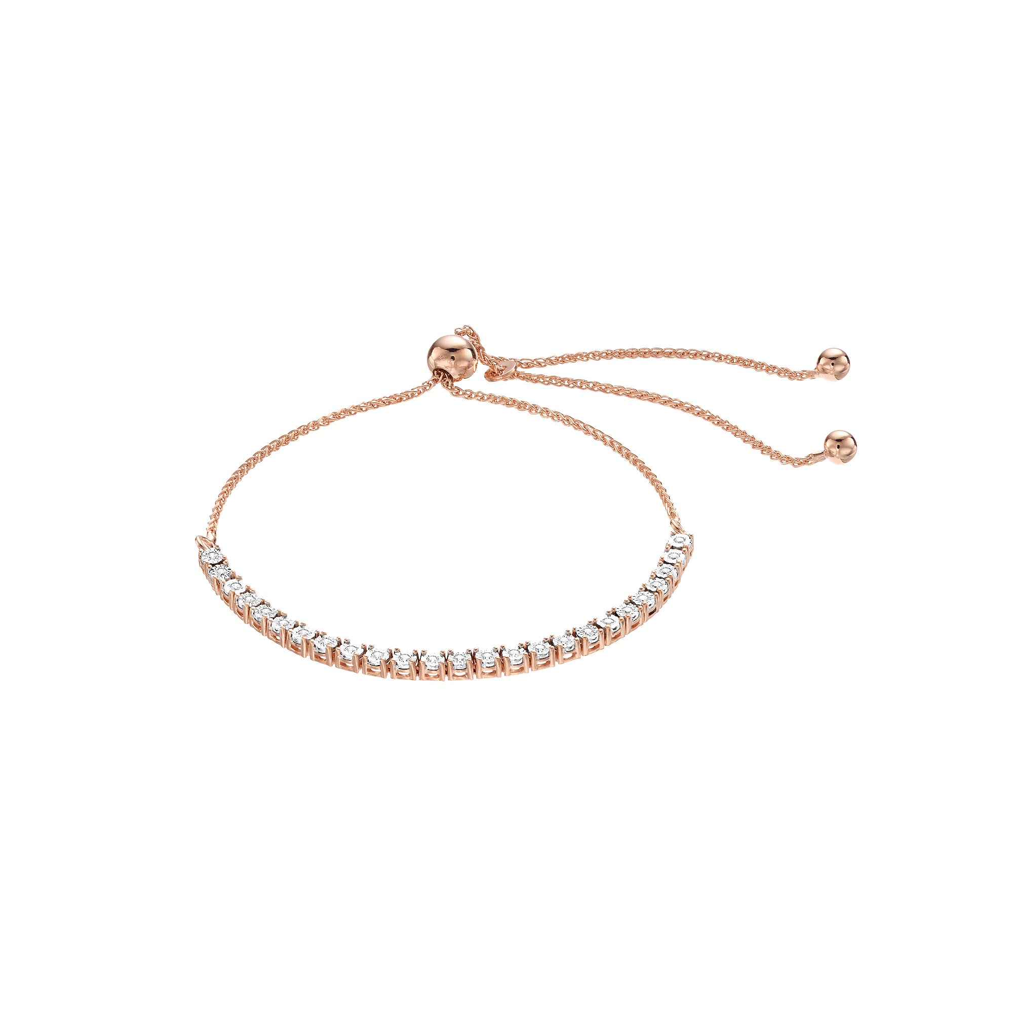 Diamond Brilliance 1/4 Carat T.W. Lab-Created Diamond Adjustable Bracelet, 