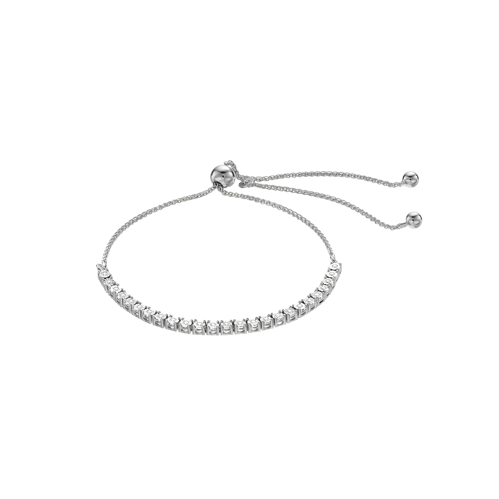 Diamond Brilliance 1/4 Carat T.W. Lab-Created Diamond Adjustable Bracelet, 