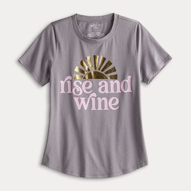 Women's Rise And Wine Graphic Tee