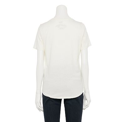 Missy Peanuts Snoopy & Woodstock Hug Graphic Tee