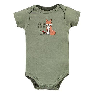 Hudson Baby Unisex Baby Cotton Bodysuits, Forest Deer 5-Pack