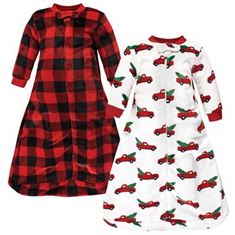 Unisex Baby Plush Long-Sleeve Sleeping Bag, Sack, Wearable Blanket, Christmas Tree Truck, 0-9 Months