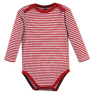 Hudson Baby Unisex Baby Cotton Long-Sleeve Bodysuits, Christmas Forest 3-Pack