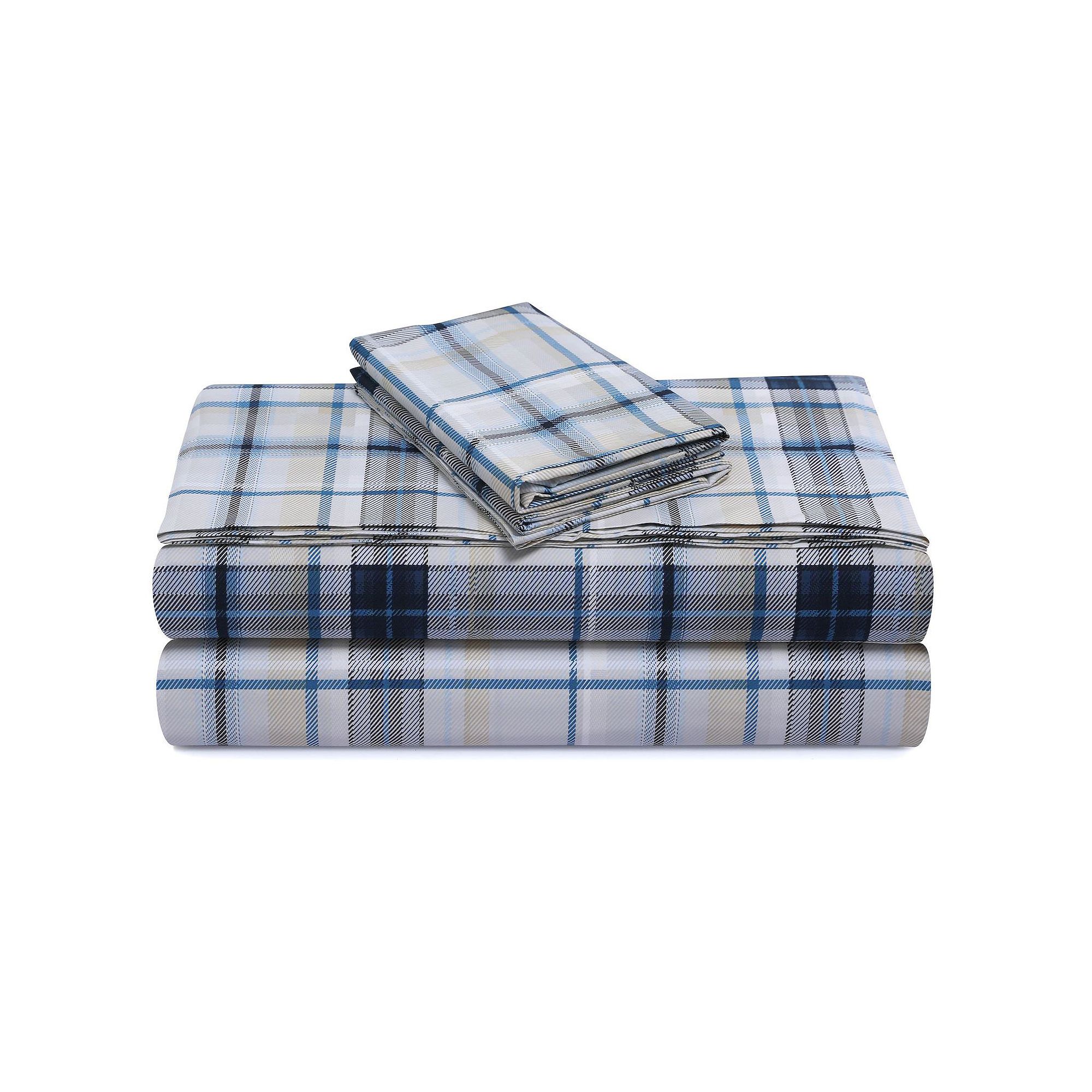 Tribeca Living 300 Thread Count Percale Extra Deep Pocket Bed Sheet Set, Mu
