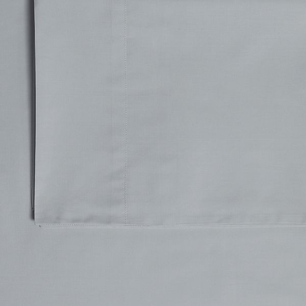 Tribeca Living 300 Thread Count Percale Extra Deep Pocket Bed Sheet Set - Soft Gray (KG PC 2PK)