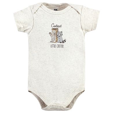 Hudson Baby Unisex Baby Cotton Bodysuits, Forest Animals 3-Pack