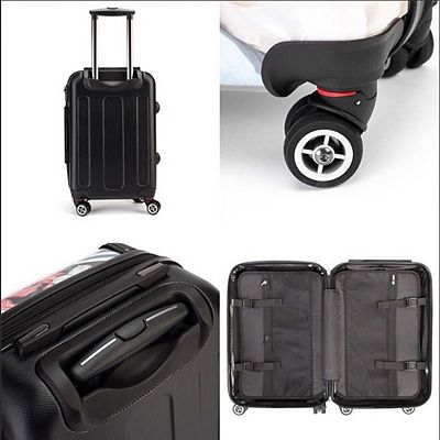 Rocksax AC/DC - Large Suitcase - Back In Black Luggage