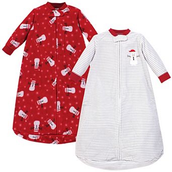 Infant Long-Sleeve Fleece Sleeping Bag, Santa Snowman, 0-9 Months