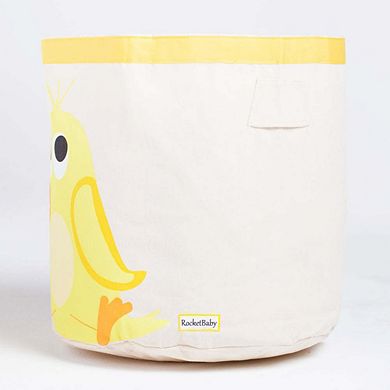 Cylindrical Cotton Canvas Storage Bin Nathan the Chick