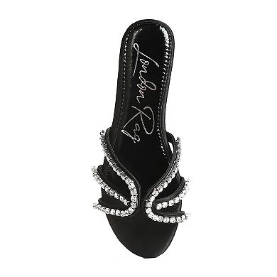 London Rag Mezzie Dimante Strap Women's Flat Sandals