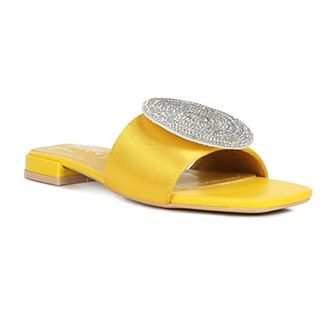 London Rag Ollilie Rhinestones Brooch Women's Sandals