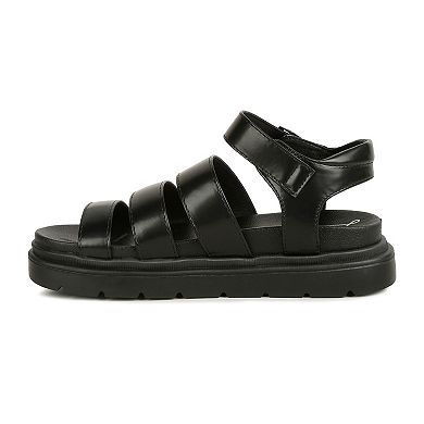 London Rag Belcher Faux Leather Women's Buckle Sandals