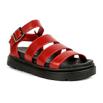 London Rag Belcher Faux Leather Women's Buckle Sandals