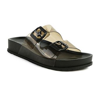 London Rag Minata Platform Buckled Women's Slide Sandals