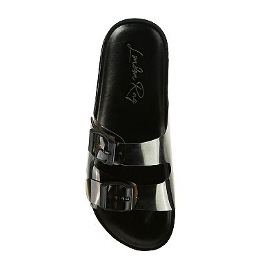 London Rag Minata Platform Buckled Women's Slide Sandals
