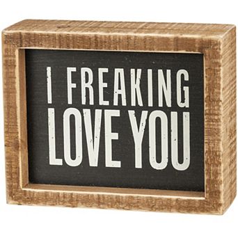 By Kathy Love You Inset Box Sign Table Decor