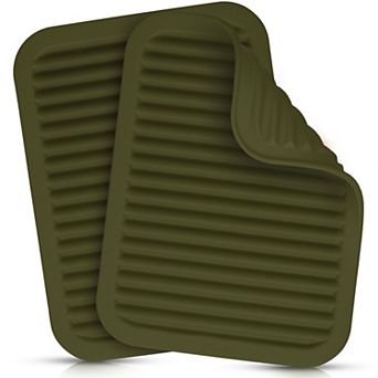 Zulay Kitchen 2 Pack (9"x12") Silicone Trivets for Hot Pots and Pans