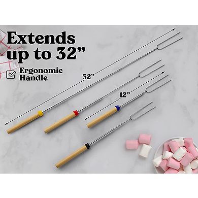 Zulay Kitchen Marshmallow Roasting Sticks (32 Inch) - 10 Pack