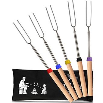 Zulay Kitchen Marshmallow Roasting Sticks (32 Inch) - 5 Pack