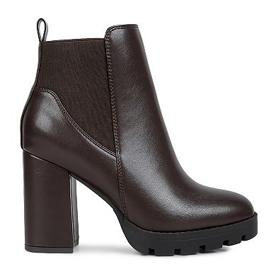 London Rag Bolt Women's Block Heel Chelsea Boots