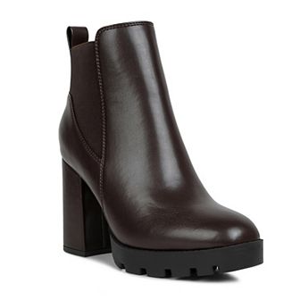 London Rag Bolt Women's Block Heel Chelsea Boots