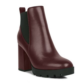 London Rag Bolt Women's Block Heel Chelsea Boots