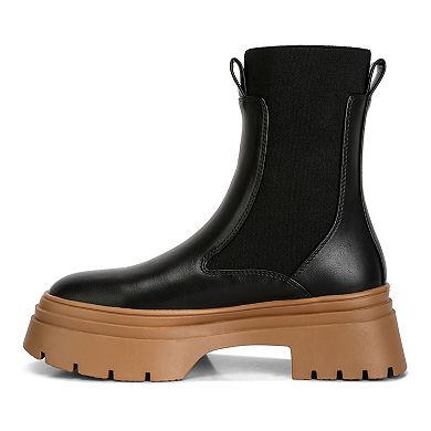 London Rag Ronin Women's High Top Chunky Chelsea Boots