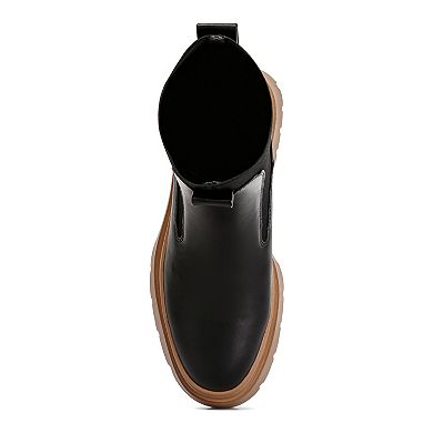 London Rag Ronin Women's High Top Chunky Chelsea Boots