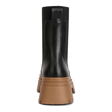 London Rag Ronin Women's High Top Chunky Chelsea Boots