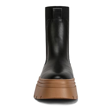 London Rag Ronin Women's High Top Chunky Chelsea Boots