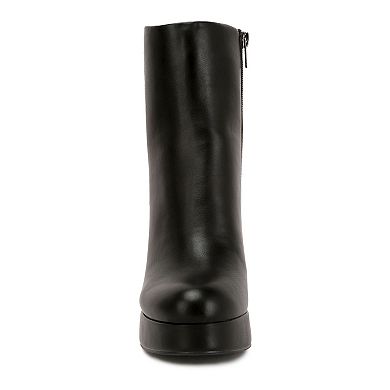 London Rag Beauty Women's Block Heel Ankle Boots