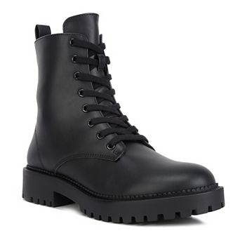 London Rag Forter Women's Faux Leather Lace Up Boots