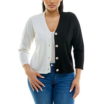 Women's Nina Leonard Colorblock Sweater