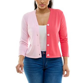 Women's Nina Leonard Colorblock Sweater