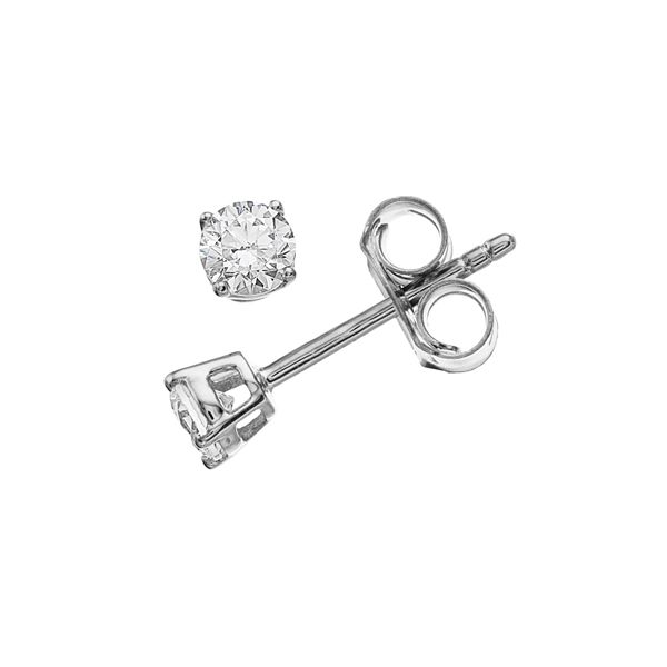 Diamond Brilliance 14k Gold 1/4 Carat T.W. Lab-Grown Diamond Stud Earrings - White Gold