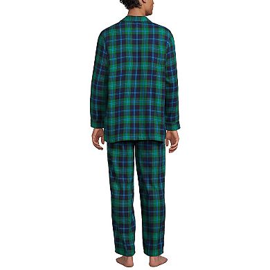 Men's Lands' End Flannel Pajama Shirt & Pajama Pants Sleep Set