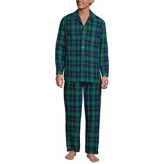 Men's Lands' End Flannel Pajama Shirt & Pajama Pants Sleep Set