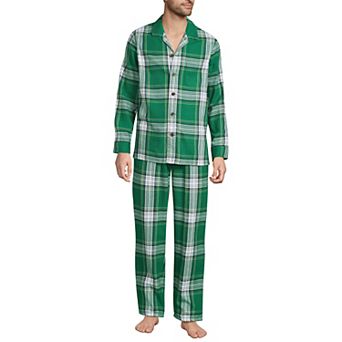 Men's Lands' End Flannel Pajama Shirt & Pajama Pants Sleep Set